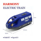 Electric Train Locomotive Magnetic Car Diecast Slot Fit All Brand Wooden Train Track Railway For Kids children's Toy W02