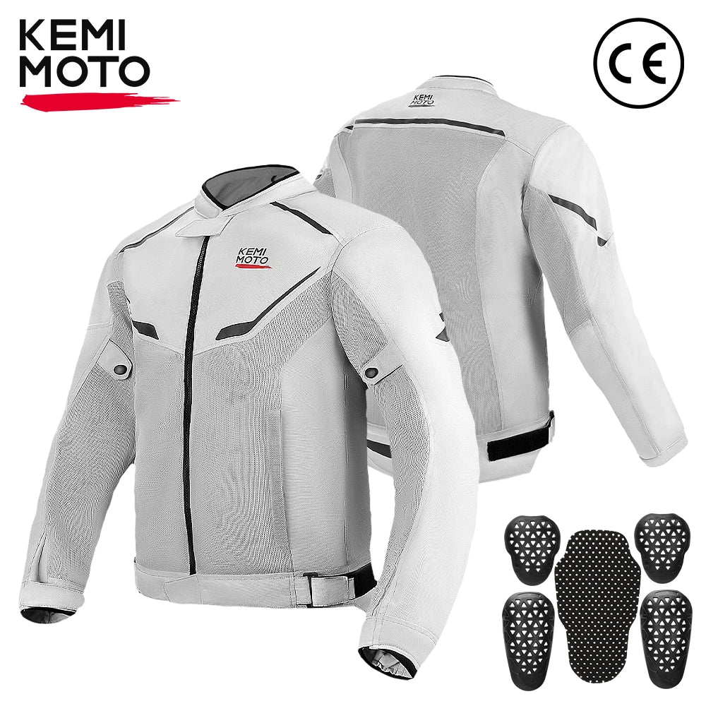 Summer Motorcycle Jacket Men's Riding Clothing Breathable CE Protector Gear Soft Mesh Inner Outdoor Motocross Outfit Off-road Cycling Main image