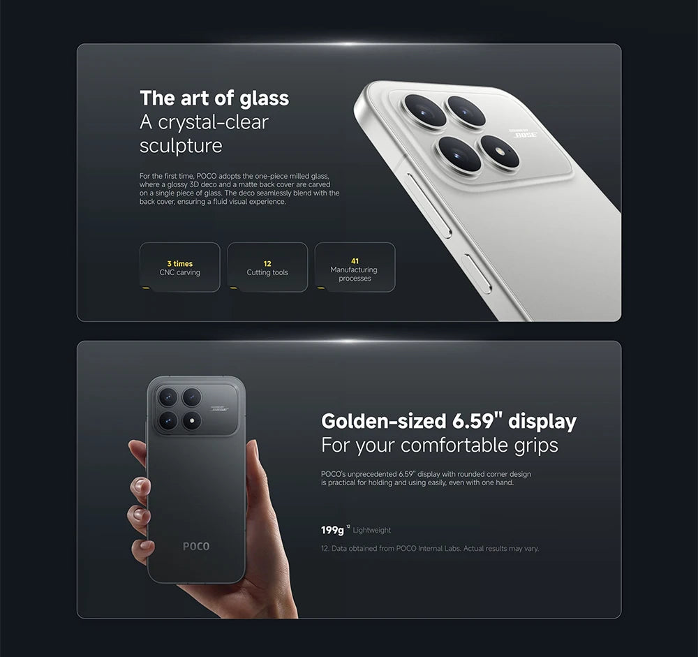 Global Version POCO F8 Pro 5G smartphone 5G 6.59" Snapdragon® 8 Elite Mobile Platform 6210mAh 100W 50MP camera IP68 NFC XIaomi