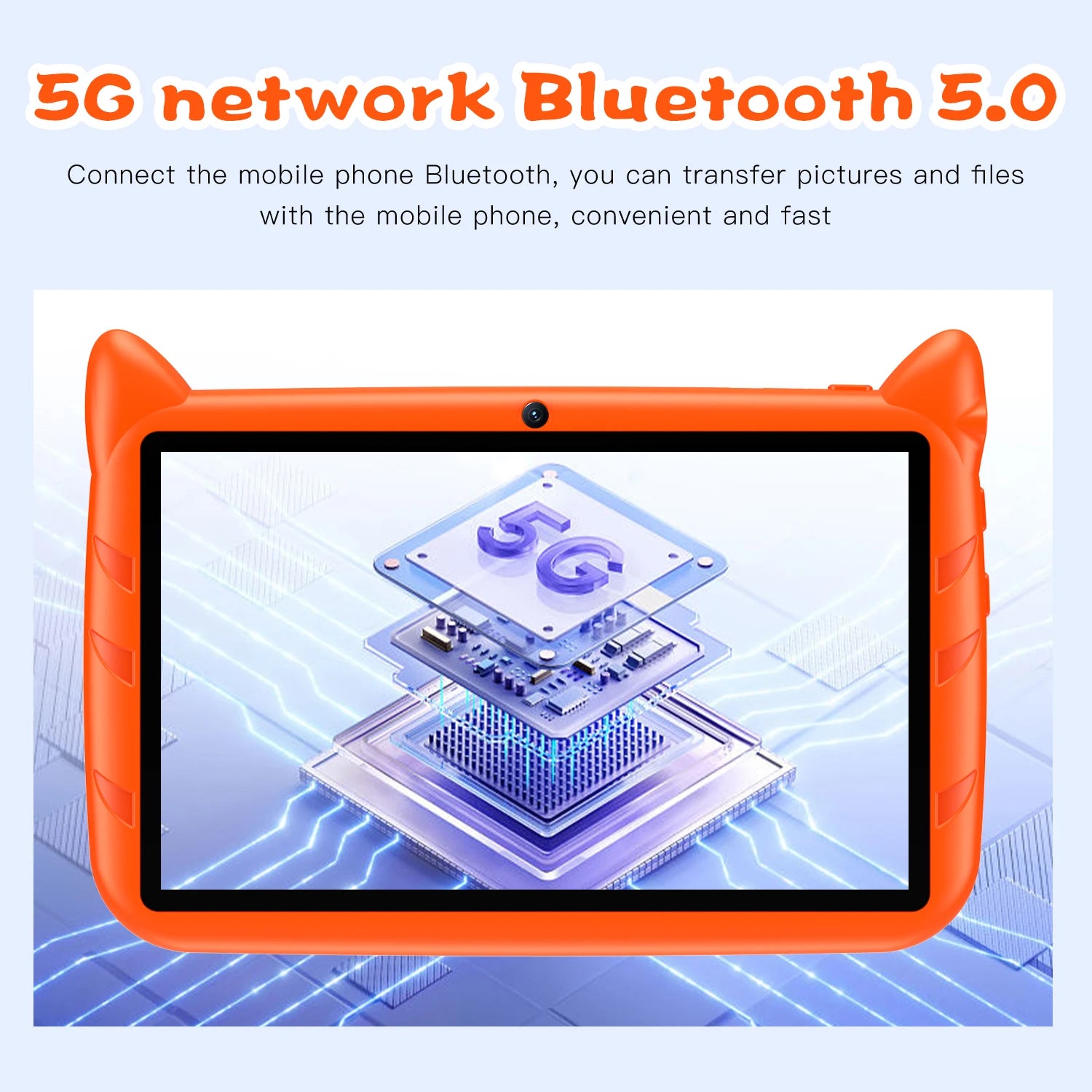 New 7 Inch 5G WiFi Kids' tablets Quad Core 4GB RAM 64GB ROM Dual Cameras Android 13.0 Learning Education Tablet PC 4000mAh