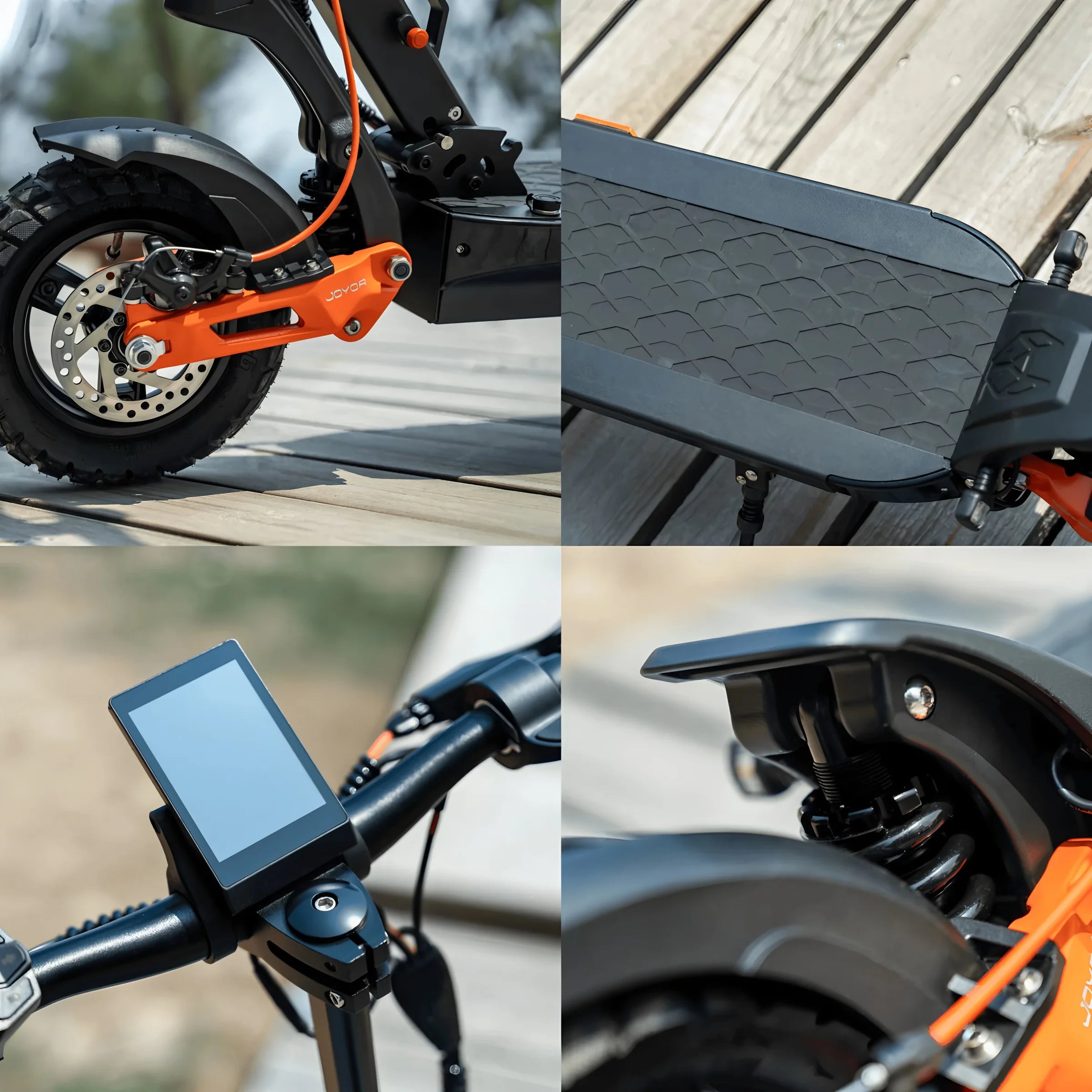 JOYOR T10 Folding Electric Scooter, Dual 1000W Motor, 10 inch Off-road Adults E-scooter with 60V 18Ah Battery