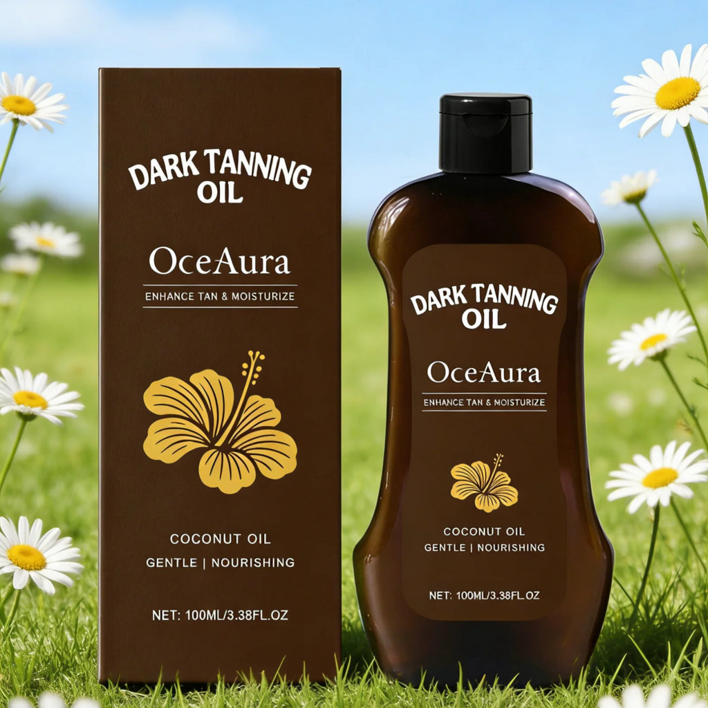 OceAura Tanning Oil Lotion Deep Moisturizing Nourishing Skin Rejuvenating Long Lasting Tan Lightweight Non Greasy Bronzing Oil