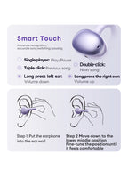 Lenovo LK6 Over Ear Wireless Bluetooth 5.4 Headphones Sound Quality Noise Reduction Ear Clip Earphones Long Endurance Earsets