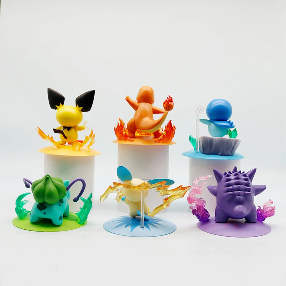 Pokemon Series Blind Box Pikachu Mewtwo Anime Figures Ornaments Dolls Gardevoir Sylveon Model Fans Desktop Car Christmas Gift