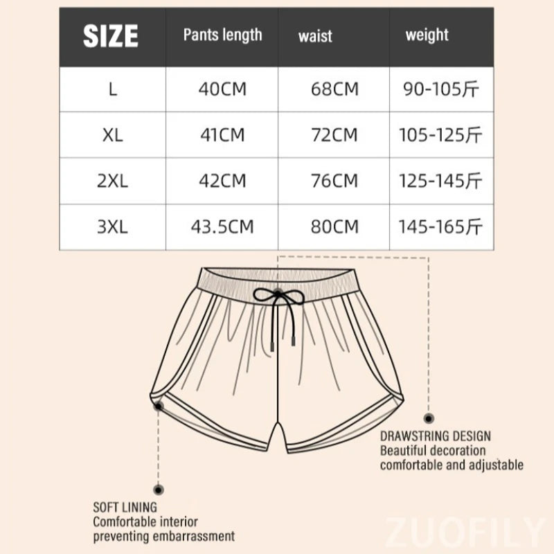 Adult Swimming Trunks Men Boxer Brief Swimsuit Set New Beach Adult Beach Shorts Quick Drying Surf Trunks with Lining Swim Pants