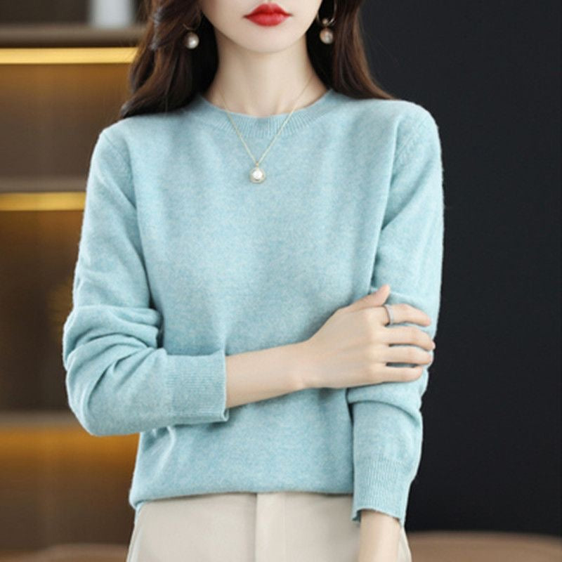 New Women Sweater O-neck Autumn Winter Basic Pullover Warm Casual Pulls Jumpers Korean Fashion Spring Knitwear Bottoming Shirt