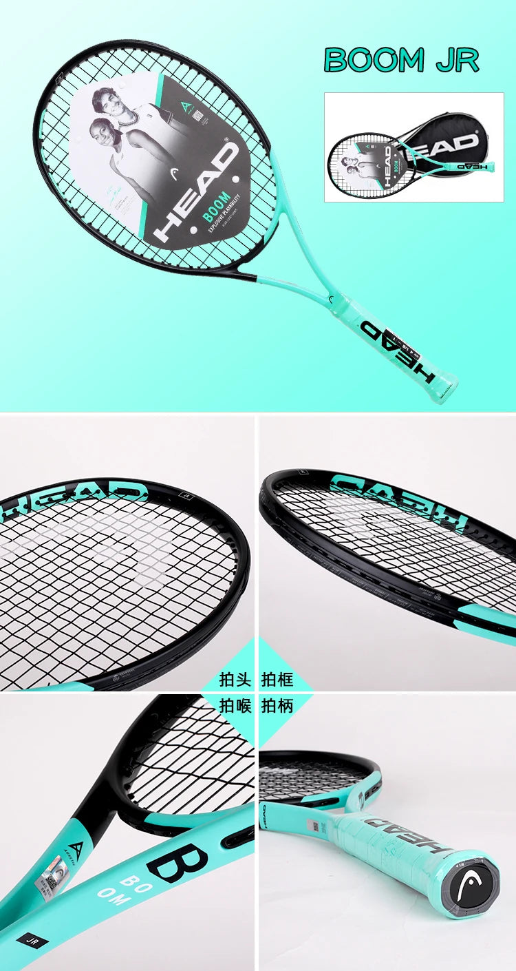 HEAD 2026 New Carbon Tennis Racket for Men Women Tenis Raquete Blue