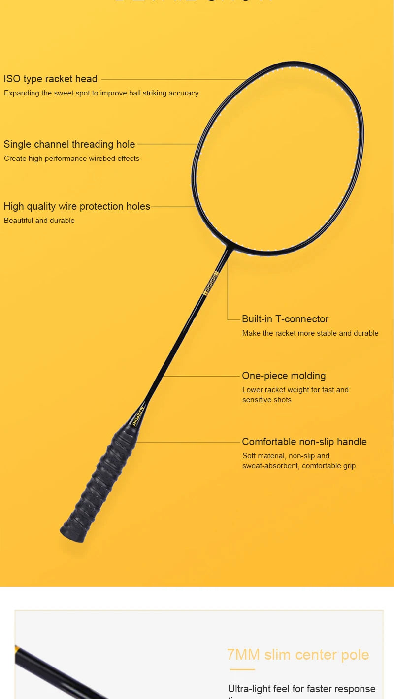 ALP ZJ2.0 Pro 4U 85g 100% Carbon Fiber + Titanium Alloy Badminton Racket Ultra-light Sports Equipment Racket Badminton Training
