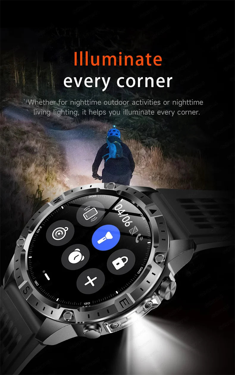 Smart Watch for Men GPS Offline Maps 2G ROM 10ATM Waterproof Heart Rate Diving Skiing Hiking Rugged Durable Smartwatch Men Women