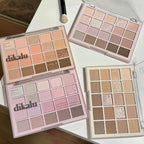 DIKALU 20-Color Korean Low Saturation Eyeshadow Tray Matte Waterproof Brown Pink Eye Shadow Palette Long-lasting Daily Makeup