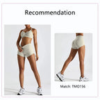 Hearuisavy Summer Scrunch Sports Bra Gym Top Women Running Back Cross Top Sportswear Yoga Underwear Fitness Workout Yoga Clothes