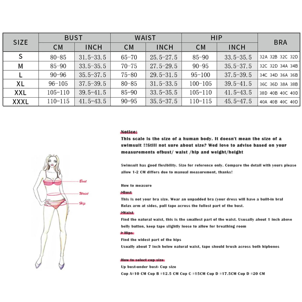 2Pcs Printed Swimsuit Women Sexy Swimwear New Bikini With Long Skirt Female Biquini Push Up Swim Suit Bodysuit Beachwear CoverUp