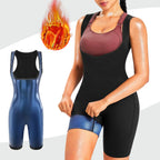 Sauna suits, women's full-body exercise jumpsuits, women's sauna suits, sweat-wicking tops, vest shaping clothes, hot jumpsuits