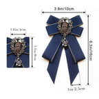 Luxury Ribbon Ribbon Bowtie Rhinestone Handmade Bow Tie Fabric Cloth Art Crystal Neck Tie For Men and Women