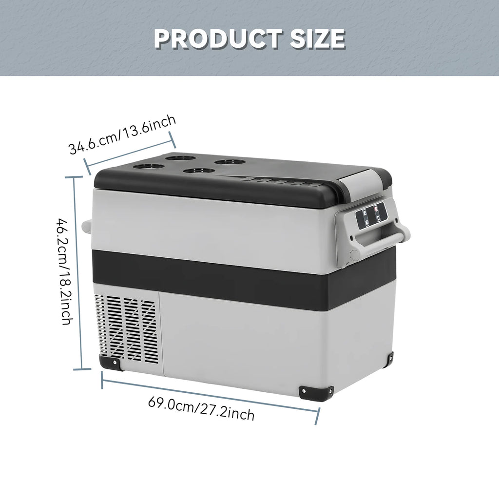 30L 35L 40L 45L 50L 55L Car Refrigerator DC 12V/24V Car Freezer Fridge -4℉~68℉ RV Portable Compressor Cooler Camping Travel