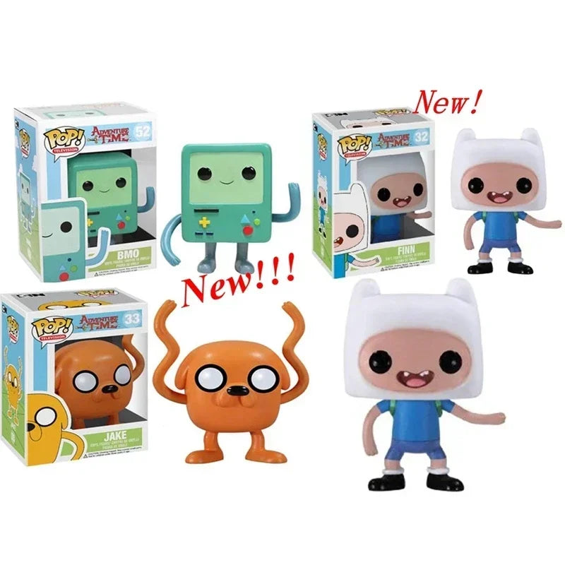 NEWest Arrival FUNKO POP Movie&TV Adventure Time Finn #32 JAKE #33 BMO #52 Vinyl Action Figure Models for Children Toys Main image