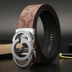 New luxury brand men's leather belt, 3.4 cm width, high-quality belt for women, women's belt design
