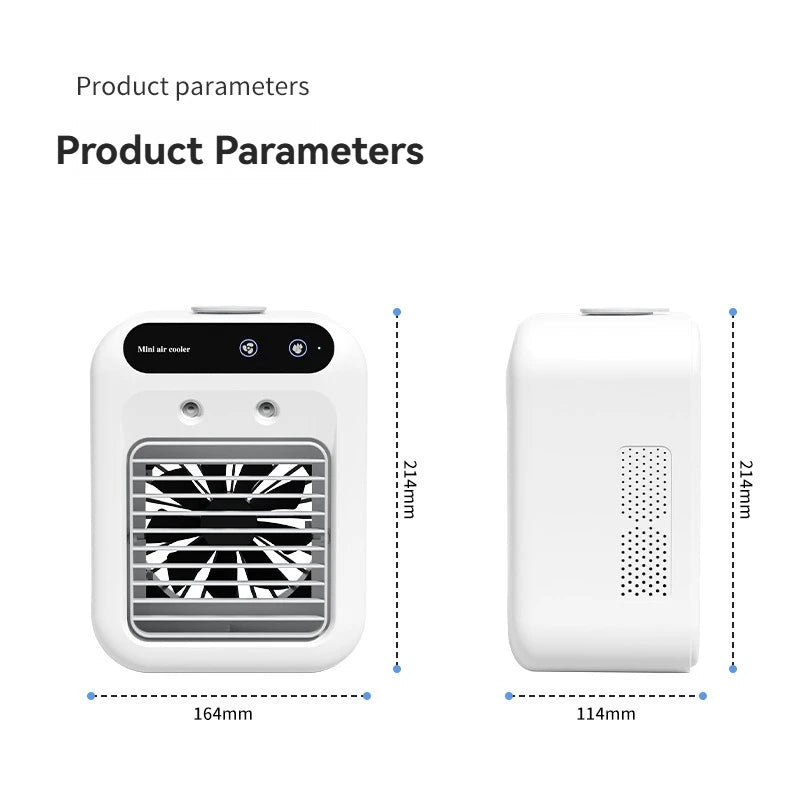 Wireless Air Conditioner Mini Portable Air Cooler Fan 500ml Ice Water Spray Humidifier For Home Air Conditioning Mist Fan USB