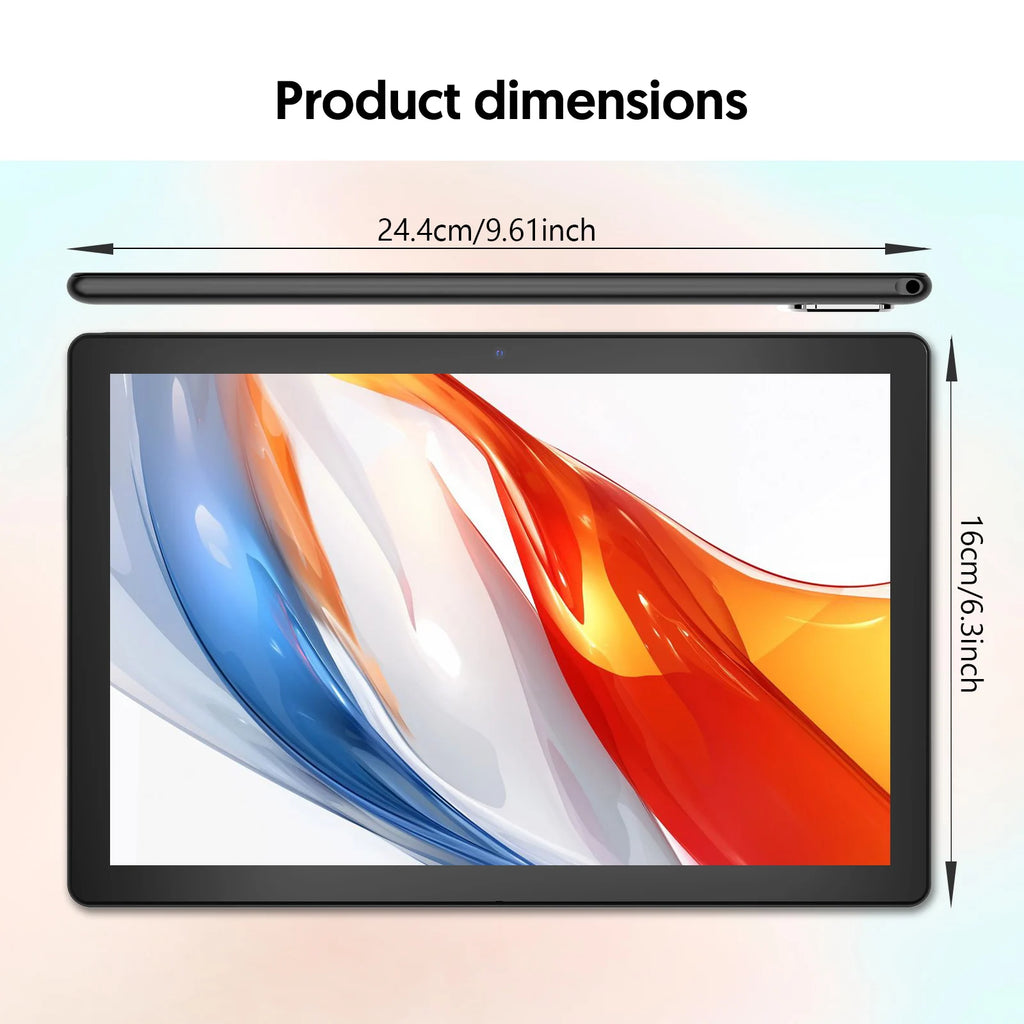 Latest Global Version Android 15 Tablet, 10-inch Tablet, Quad-core Processor, 1280*800 Resolution, 12 (3+9) GB RAM, 64GB Storage