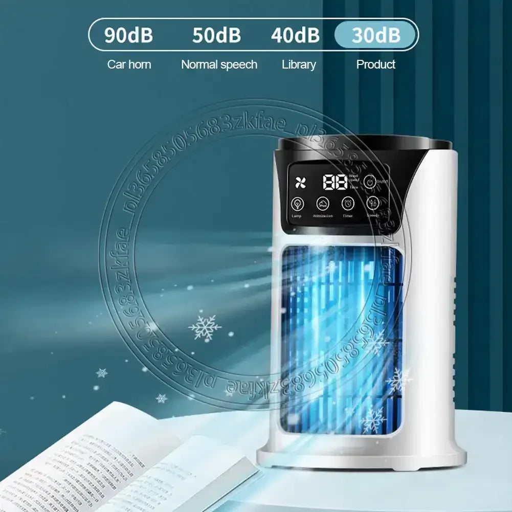 Multifunctional Evaporative Cooling Fan Portable Cold Air Conditioner Small Air Cooler Natural Air-cooled Fan for Desk