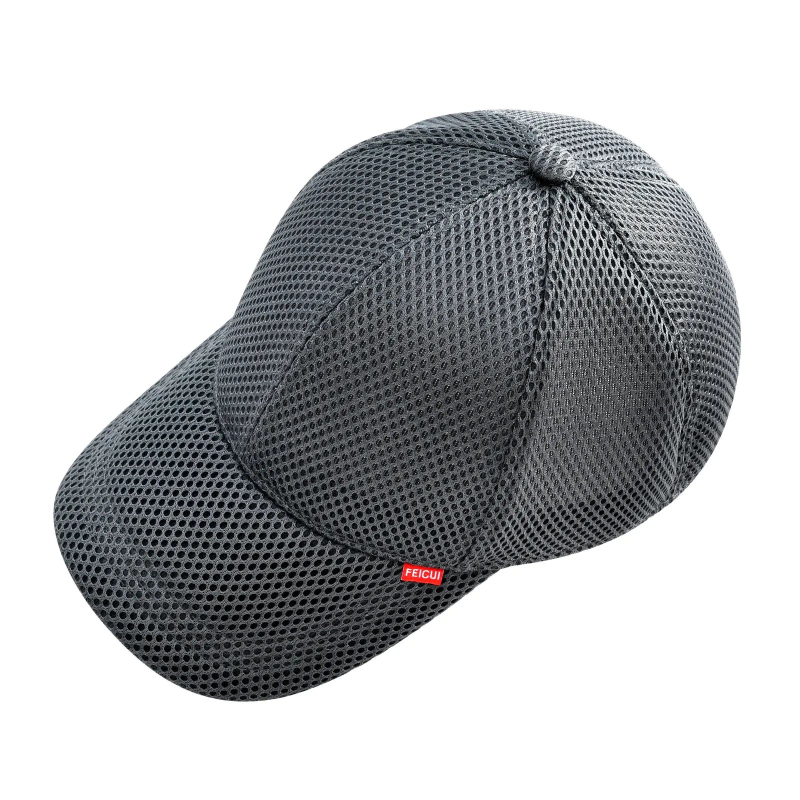 FEICUI Unisex Summer 6-Panel Baseball Cap Mesh Running Hats Pure Color Trucker Cap Breathable Outdoor Sports Quick Dry Hat