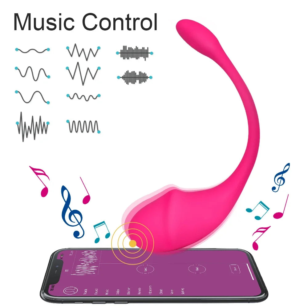 Wireless Bluetooth G Spot Vibrator for Women APP Remote Control Wear Vibrating Egg G Spot Clitoral Stimulator Sex Toys for Adult