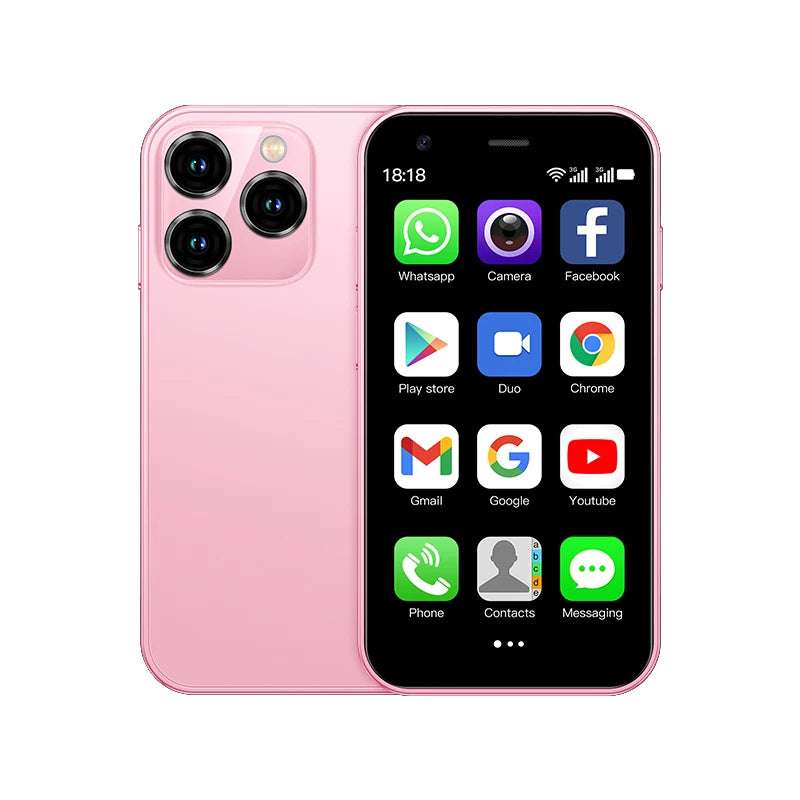 SERVO 15SE Mini Smartphone 3G WCDMA Android System WiFi Hotspot Play Store 3.0" Display Small Palm Smart Phones Dual SIM Standby