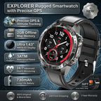 2026New Military T-Rex3 GPS Map Navigation Smart Watch 2GB RAM 1.43-inch AMOLED Screen 30M Waterproof Call Sports Smartwatch Men