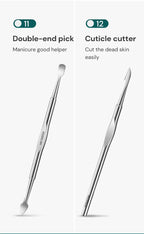MR.GREEN Manicure Set 12 In 1 Full Function Kit Professional Stainless Steel Pedicure Sets With Leather Portable Case Idea Gift