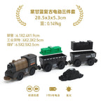 new Wooden Railway Track Set Electric Train Magnetic Car Diecast Slot Fit All Brand Biro Wood Track Assemble Toy Boy Gift