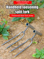 Handheld Adjustable Gardening Two Teeth Fork Stainless steel multifunction Gardening Spade Fork