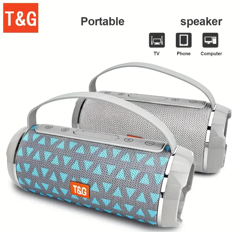 TG116C Outdoor Portable Upright Wireless Compatible Speaker, Cute Little Cube Speaker Music player, Support USB/ TF/ FM Radio Mu