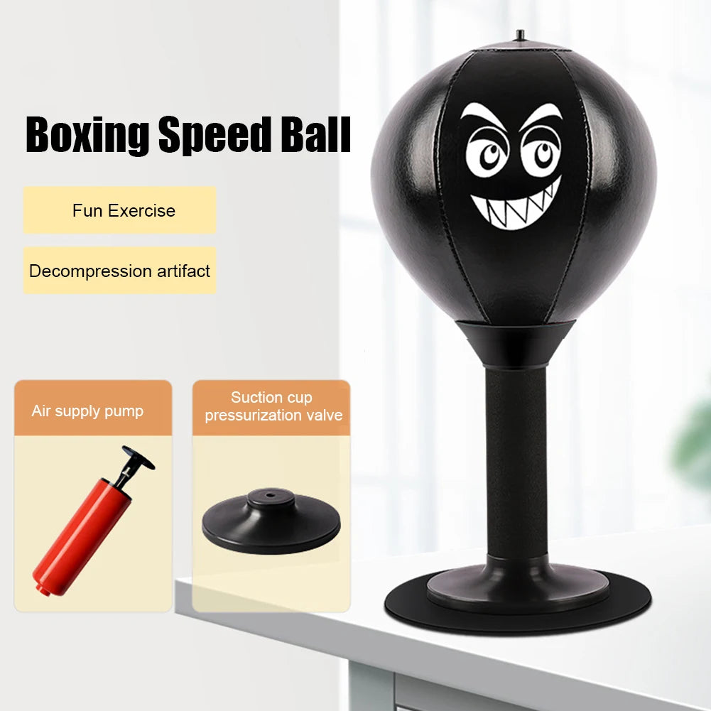Desktop Punching Ball With Suction Cup Tabletop Boxing Punching Bag Tress Buster Desk Boxing Punch Ball Stress Release