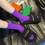 33 Colors Summer Cotton Soft Socks Happy Colorful Women's Mid-tube Stocking Fashion Trend Red Green Ankle Sox Autumn Hosiery