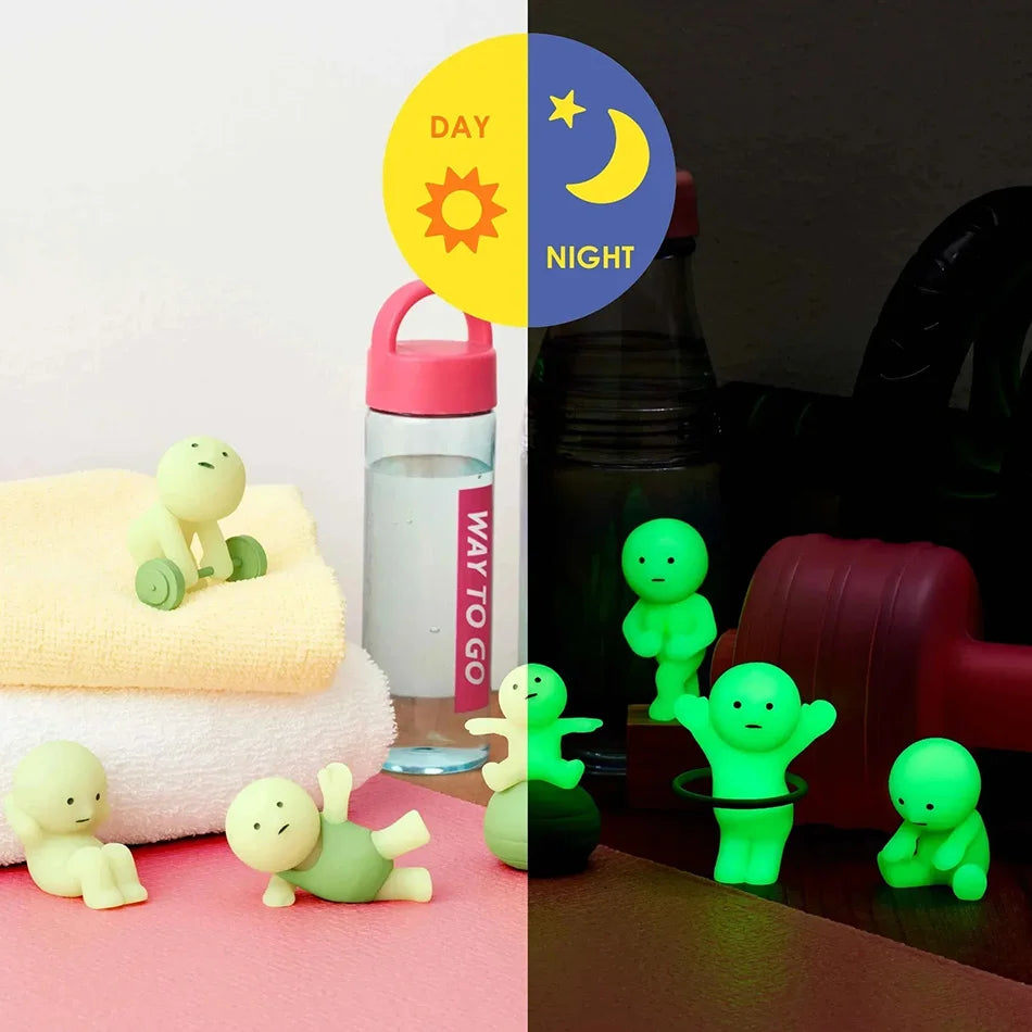 Surprise Gift blind box action figures Yoga Bedroom series multiple doll green noctilucent mysterious decoration model for toy
