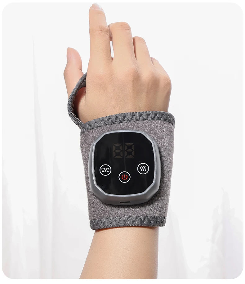Electric Heat And Vibration Ankle Wrist Massager Hot Compress Therapy Ankle Massage Heated Wrap Support Brace Foot Protector