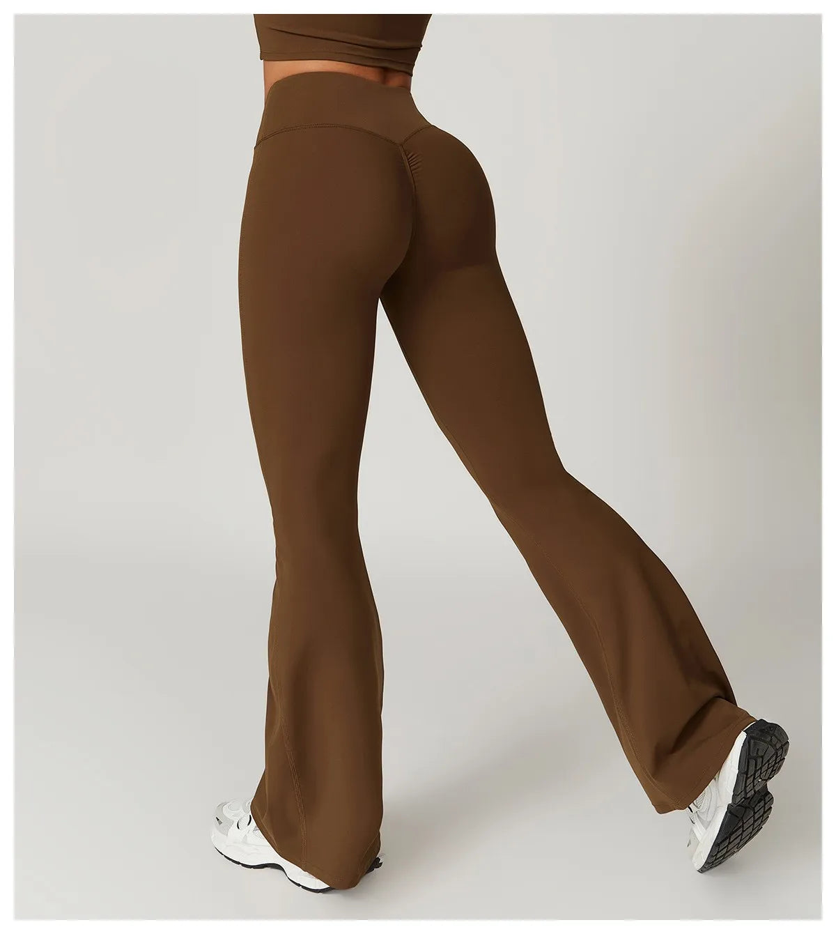 Crossover Flare Yoga Leggings for Women High Waist V Cross Bell Bottoms Tummy Control Yoga Pants Wide leg Fitness Leggings Main image