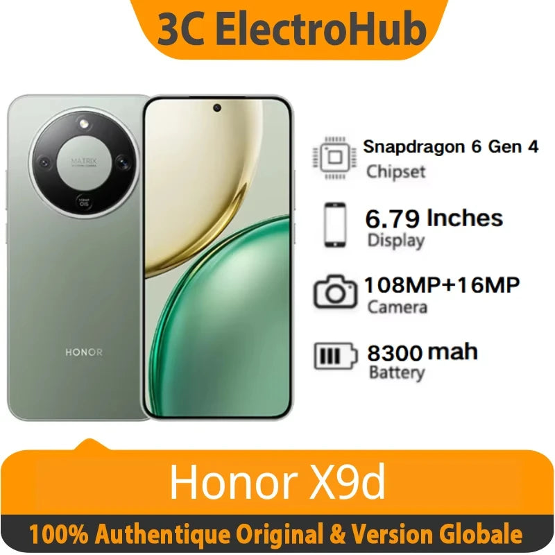 HONOR X9d Global Version Smartphone 6.79" Display, AMOLED, 8300mAh Battery 108MP Camera NFC Mobile Phone Main image