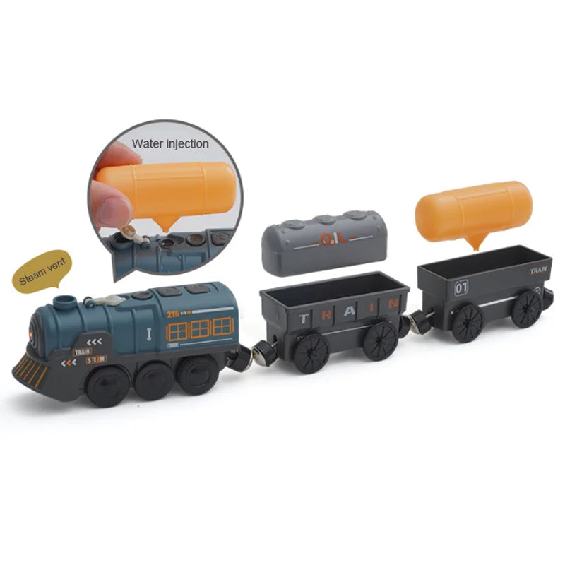 New Electric Train Set Compatible with Thomas Wooden Train Track Train Toys For Kids Christmas Birthday Gift