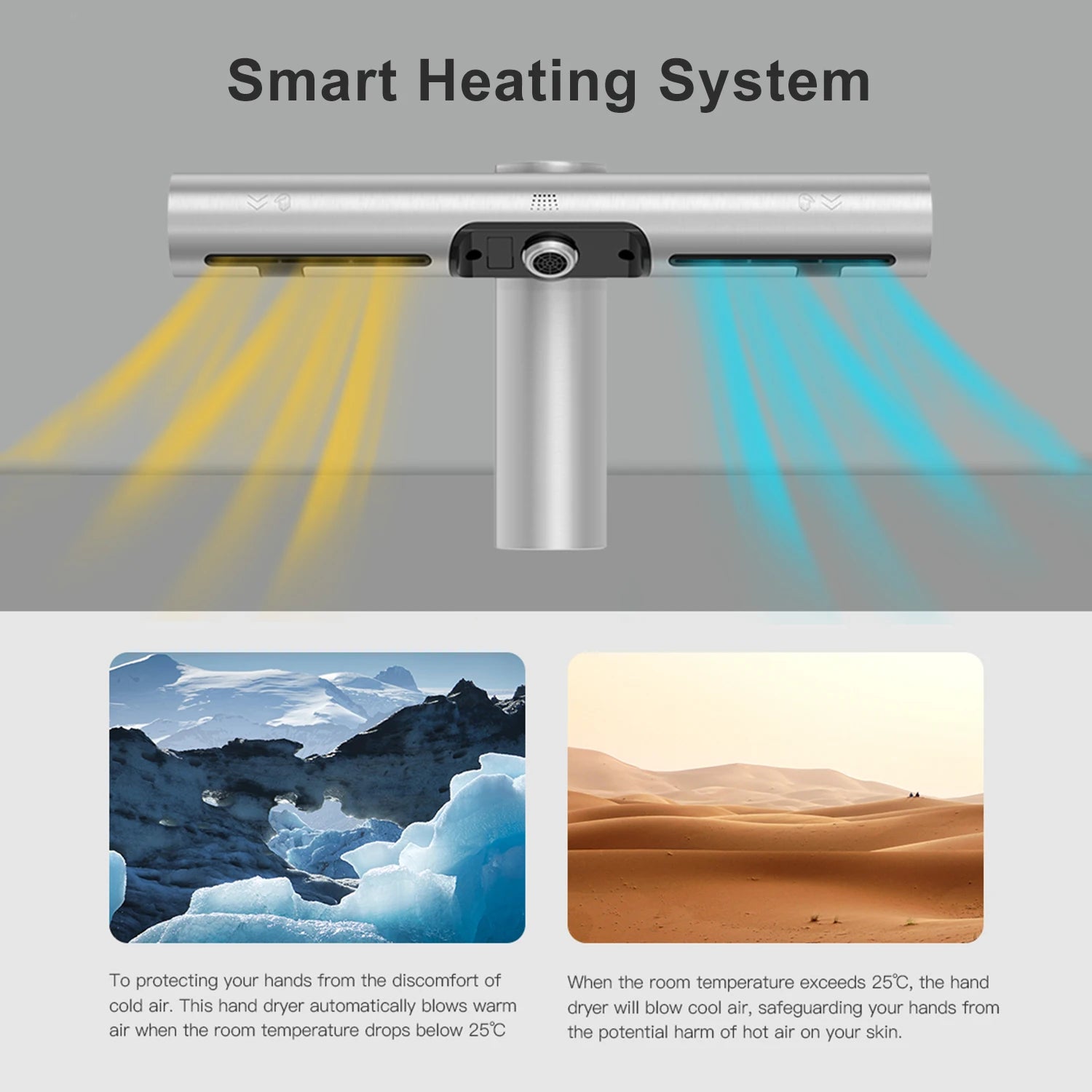 AIKE 2-in-1 Automatic Sensor Tap Hand Dryer Stainless Steel Integrated Basin Faucet High Speed Air Hand Drying Device AK7120