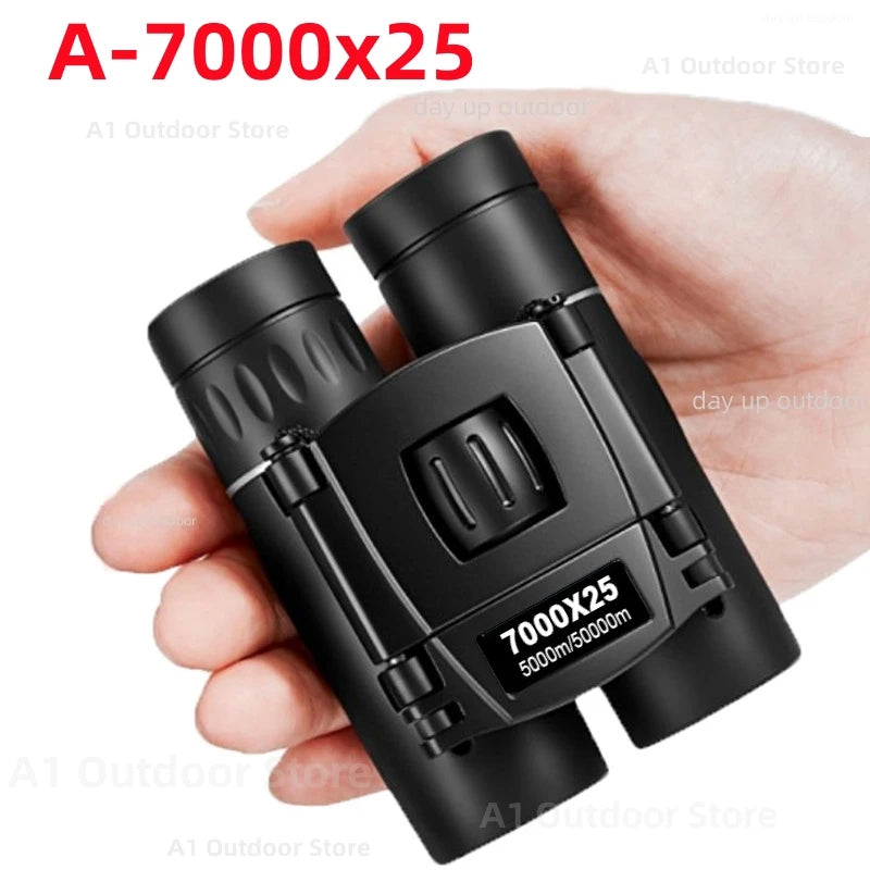 Powerful Long Range Binoculars Monocular Telescope Folding Portable BAK4 FMC Optics Jumelles for Outdoor Camping Hunting Concert