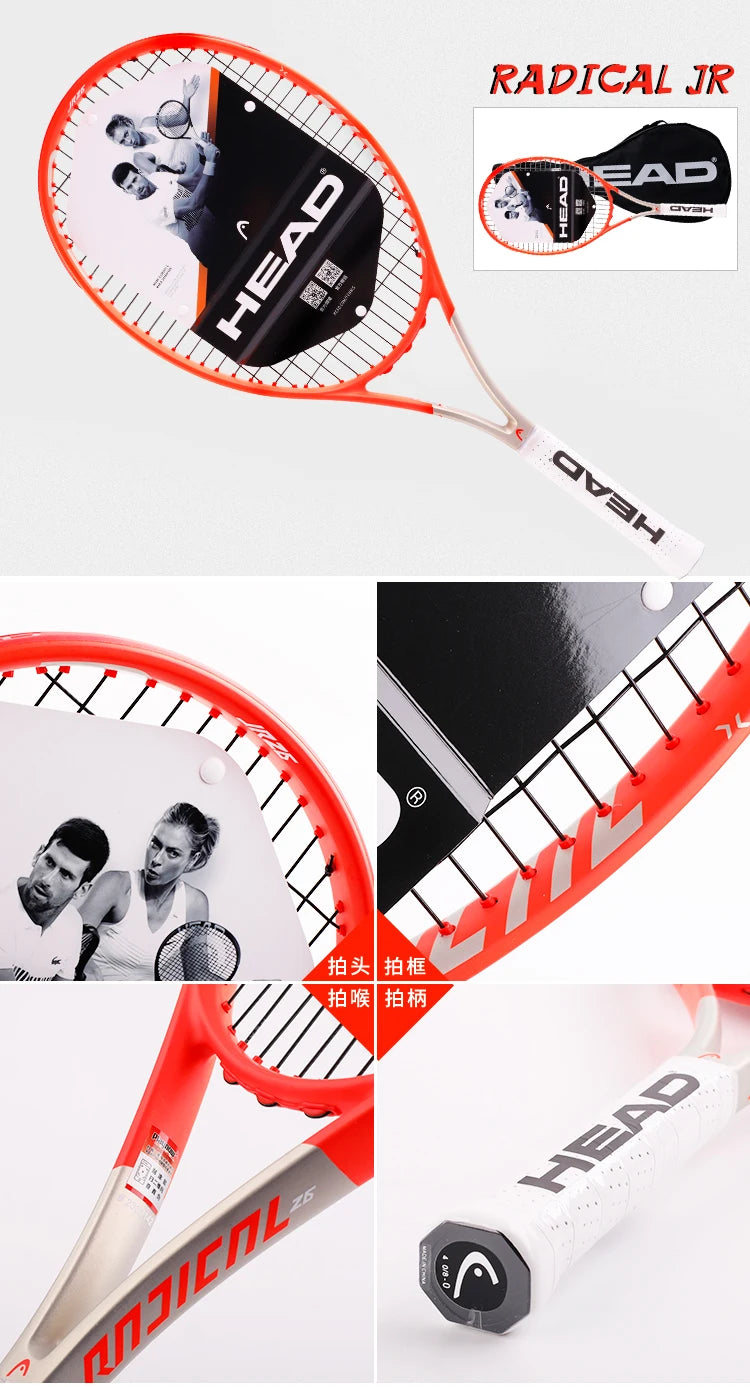 HEAD 2026 New Carbon Tennis Racket for Men Women Tenis Raquete Blue
