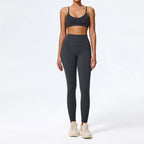 Hearuisavy Summer Super-Soft 2Pcs Women's Running Sports Shorts Set Breathable Fitness Yoga Bra Casual Push Up Workout Crop Top