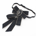 Fashion Ribbon Ribbon Bowtie Rhinestone Crystal Bow Tie Fabric Cloth Art Handmade Neck Tie For Men and Women