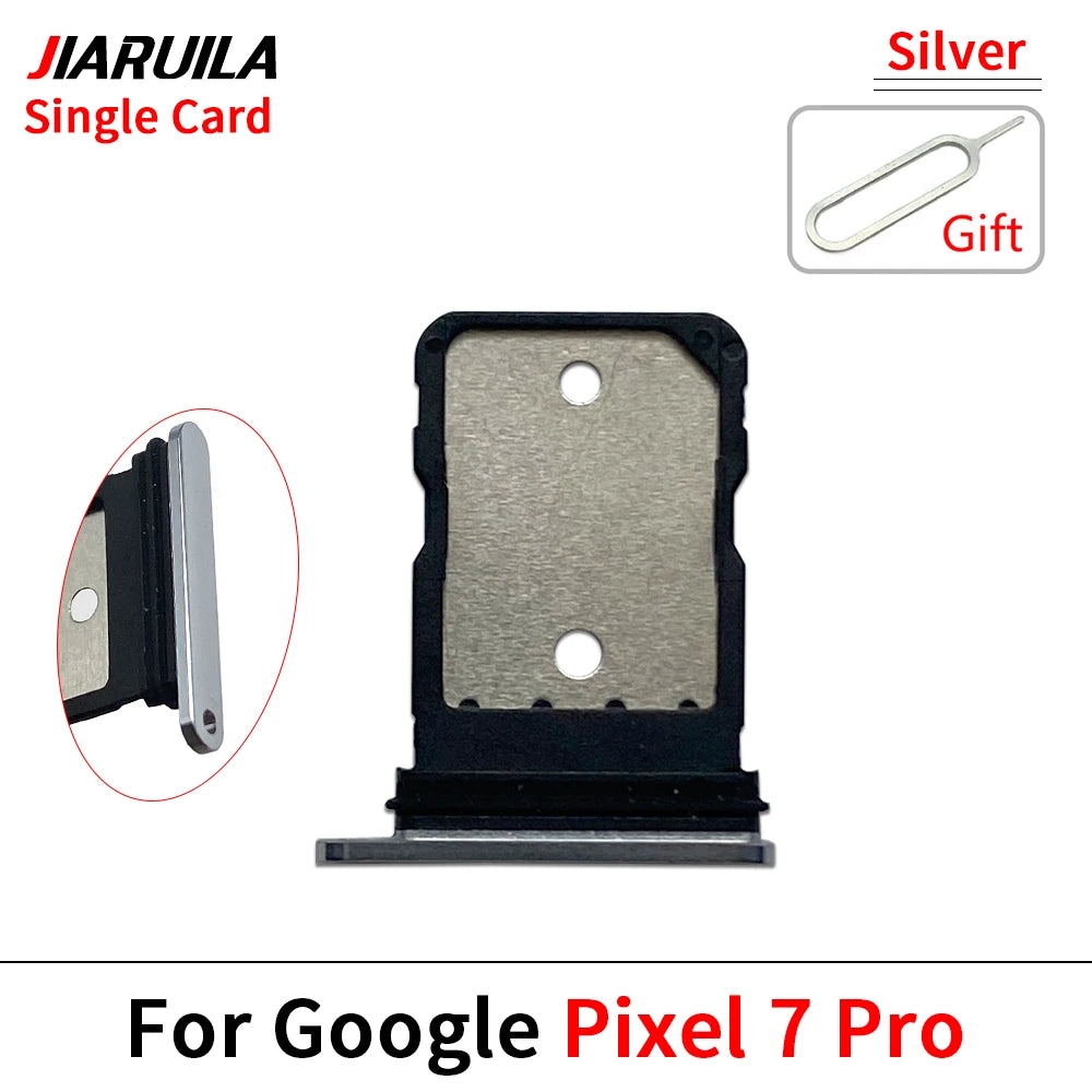 SIM Card Holder For Google Pixel 7 7A 7 Pro SIM Single Card Tray Holder Drawer Phone Holder Adapter Tray Chip Slot Drawer Parts
