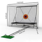 Golf Practice Net with Ball Return and Ball Blanket, Large Golf Training Net for Chipping and Swing with Target, with Carry Bag
