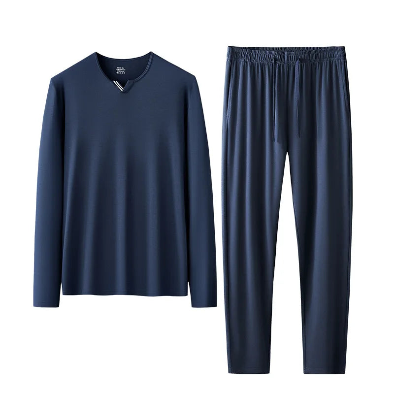 Men Pajamas Set Ultra Fine Tencel Modal Spring and Summer Comfort Loungwear Luxury Men Pajamas