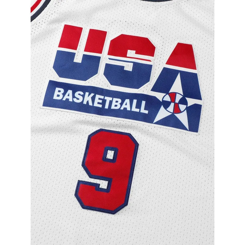 Men's Embroidered #9 Basketball Jersey Breathable Sportswear Sleeveless Training Uniform Team Vest New Design Tops