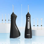 SEJOY Portable Electric Water Flosser Irrigator Dental Teeth Whitening strips 350ML Tank 5 Modes 5 Jet Tips For Home Travel