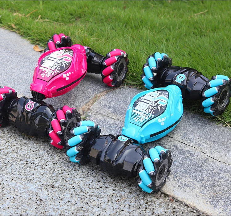 4WD RC Drift Car With Music Led Lights 2.4G Gesture Radio Remote Control Spray Stunt Car 360° Rotating Climbing Car Toys Gift